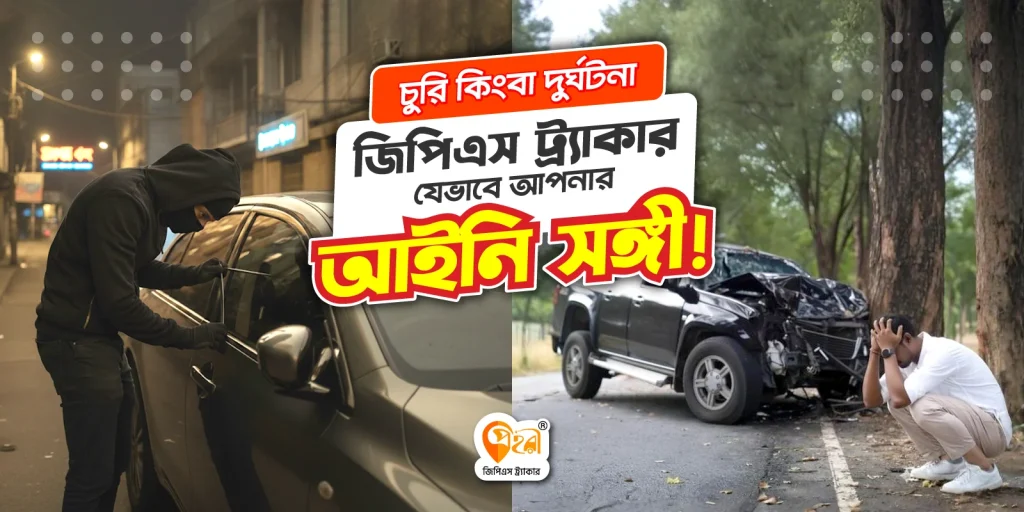 গাড়ি চুরি বা দুর্ঘটনার ক্ষেত্রে আইনি সহায়তায় জিপিএস ট্র্যাকার এর সুবিধা